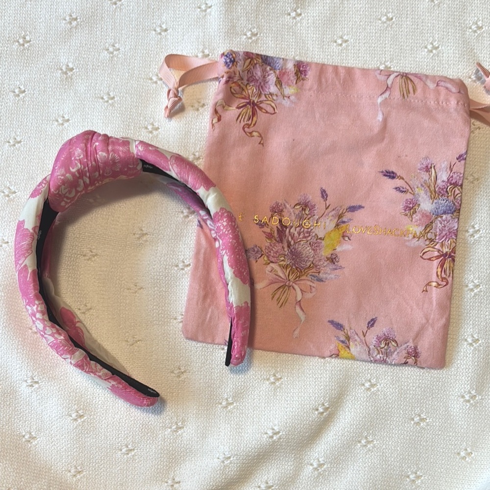 Loveshackfancy x lele pink headband